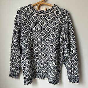 Vintage Dale Of Norway Crewneck Cotton Fair Isle Sweater Women's Small
